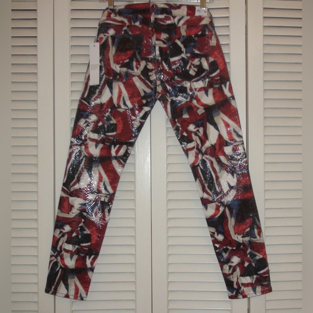 Hudson Krista Crop Super Skinny Patriotic Jeans